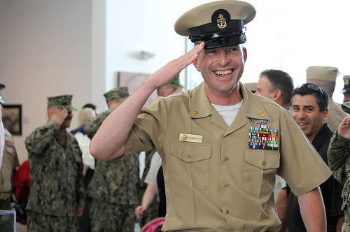 veteran saluting